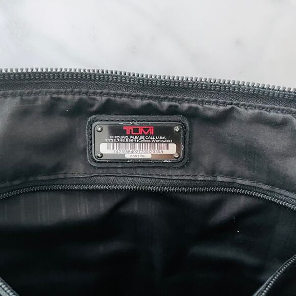 Tumi Alpha Organizer Brief Bag Black Ballistic Nylon Brief Carry-On Work Bag 16" - Picture 8 of 10